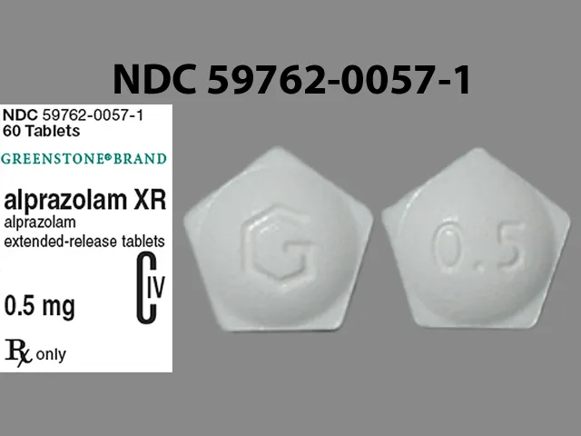 Alprazolam (Xanax) G 0.5 Pill Image