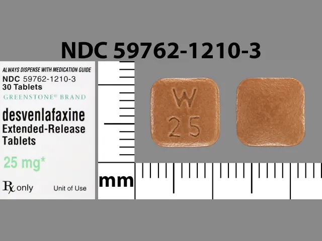 Desvenlafaxine (Pristiq) W 25 Pill Image