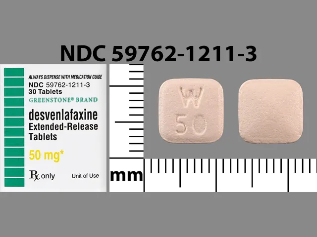 Desvenlafaxine (Pristiq) W 50 Pill Image
