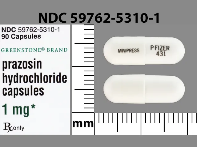Prazosin (Minipress) MINIPRESS PFIZER 431 Pill Image