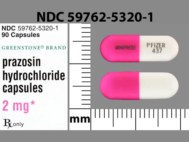 Prazosin (Minipress) MINIPRESS PFIZER 437 Pill Image