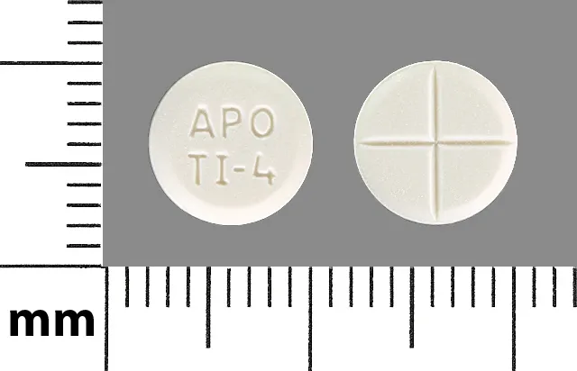 Tizanidine (Zanaflex) APO TI-4 Pill Image