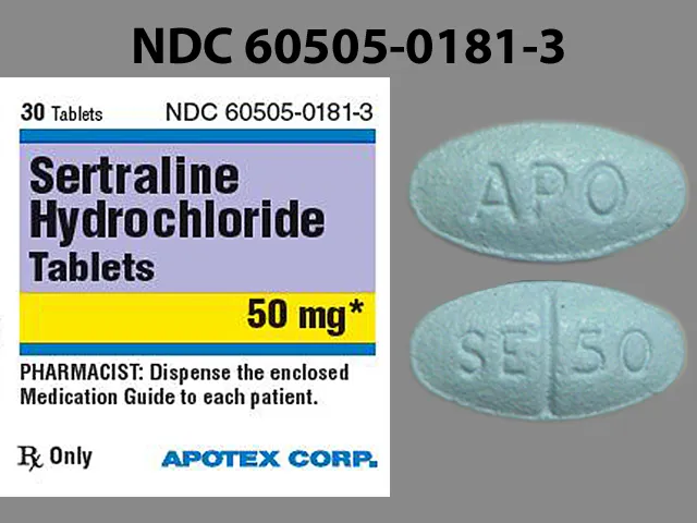 Sertraline (Zoloft) APO SE 50 Pill Image