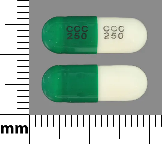 Cephalexin (Keflet, Keflex, Keftab) CCC 250 CCC 250 Pill Image