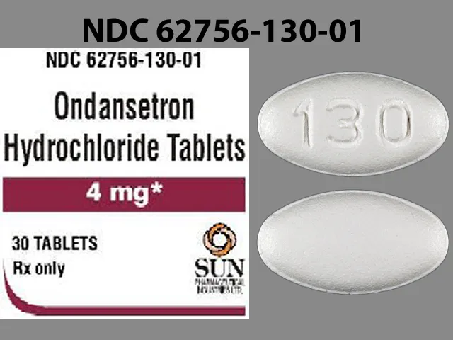 Ondansetron (Zofran, Zofran ODT, Zuplenz) 130 Pill Image