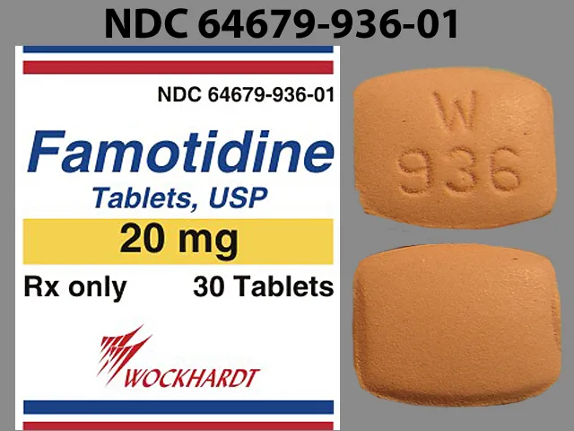 Famotidine (Pepcid, Zantac 360) W 936 Pill Image
