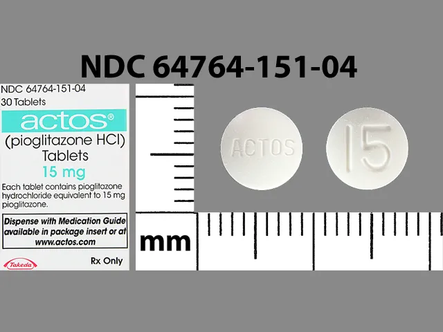 Pioglitazone (Actos) ACTOS 15 Pill Image
