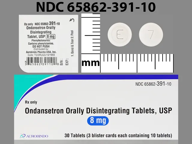 Ondansetron (Zofran, Zofran ODT, Zuplenz) E 7 Pill Image