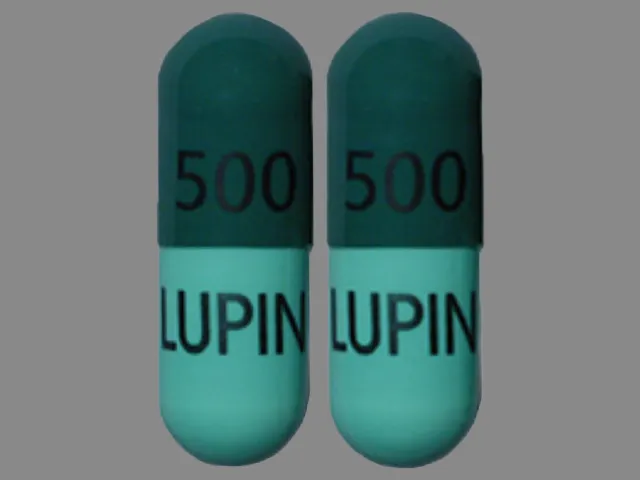 Cephalexin (Keflet, Keflex, Keftab) 500 LUPIN Pill Image