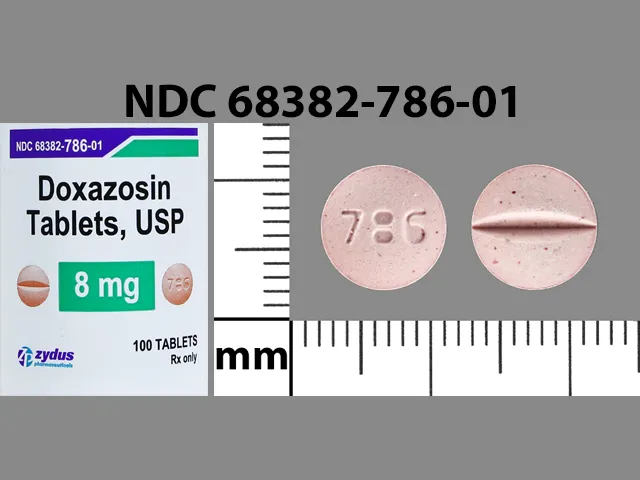 Doxazosin (Cardura) 786 Pill Image