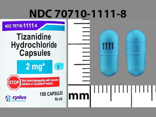 Tizanidine (Zanaflex) 1111 Pill Image