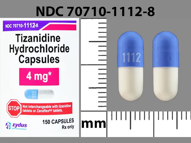 Tizanidine (Zanaflex) 1112 Pill Image