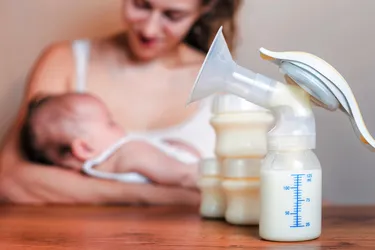 Breast pumps are convenient when you're nursing and are available in several types and price ranges. (Photo credit: Pavel Ilyukhin/Dreamstime) 