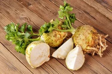 Celeriac, also known as celery root, contains lots of vitamins and nutrients, and is a good substitute for potatoes. (Vbmark/Dreamstime)