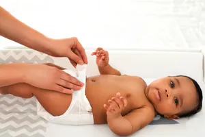 changing baby's diaper