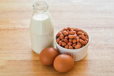 An elimination diet can help you figure out which foods are causing your allergy symptoms. Some common triggers in food include proteins in peanuts, chicken eggs, and cow's milk. (Photo Credit: Amarita Petcharakul/Dreamstime)