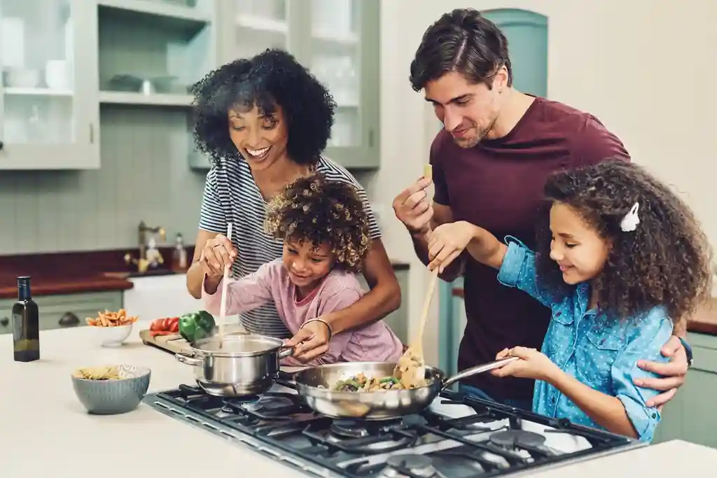family cooking