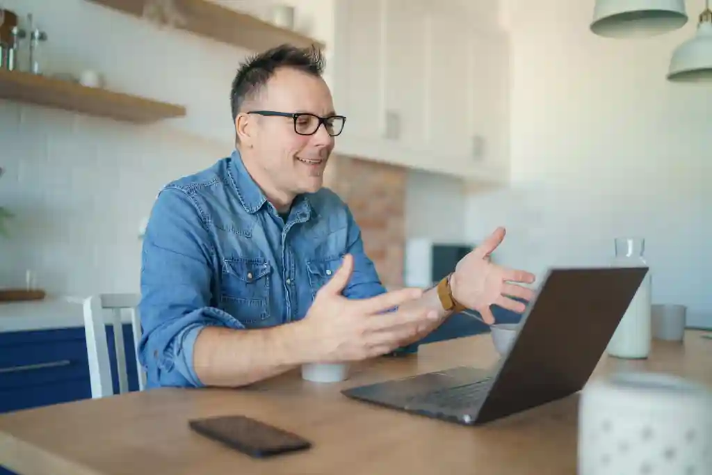 man video conferencing