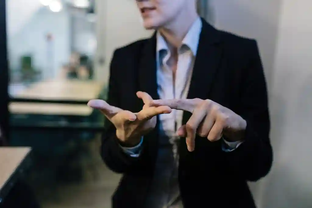 photo of businesswoman illustrating points