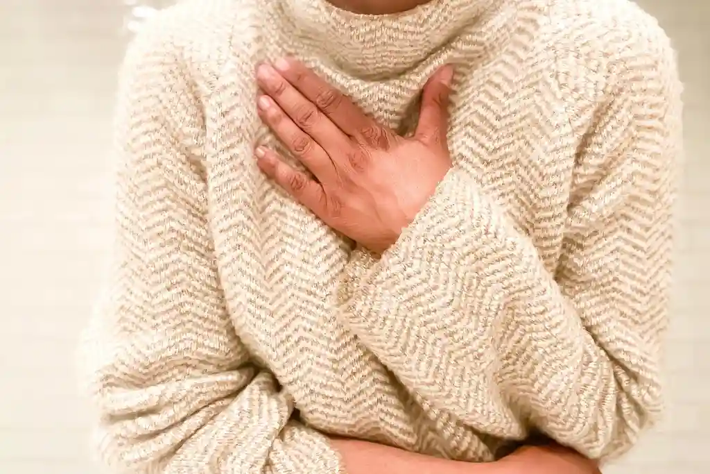 photo of woman experiencing shortness of breath