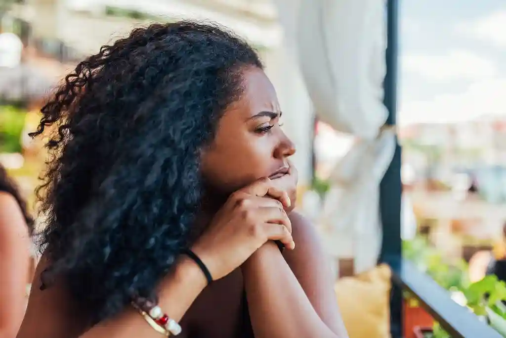 photo of depressed young woman