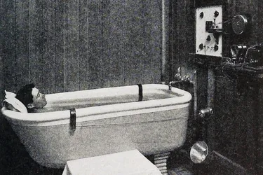 A hydro-electric bath circa 1911