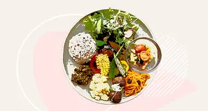 photo of healthy veggie plate