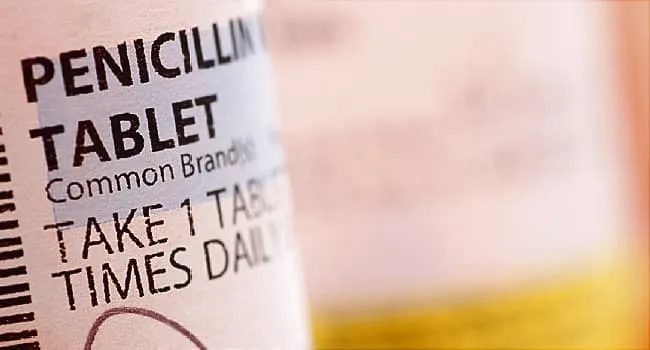 penicillin prescription bottle