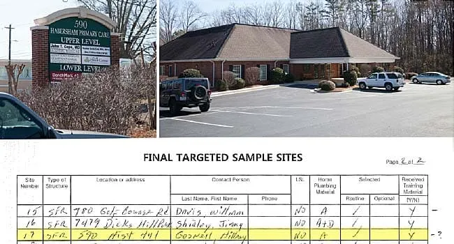 This doctor's office in Demorest, Georgia,one of the town’s lead testing sites in 2015, is coded as 'SFR' for single family residence.