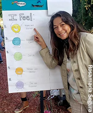 Rosamaria Segura helps children in Los Angeles learn mindfulness techniques. 