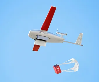 photo of drone package delivery