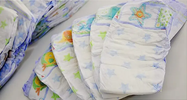 clean stack of diapers