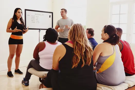 photo of fitness coach at work