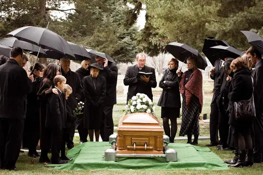 photo of funeral service