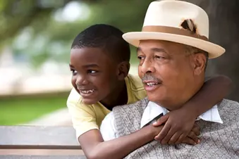 photo of grandfather with grandson