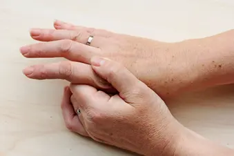 photo of massaging hand
