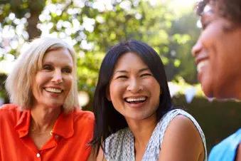 photo of mature women laughing