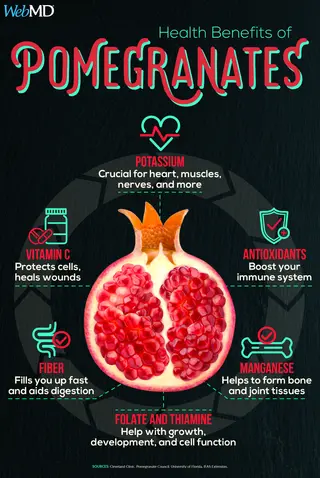 health benefits of pomegranates infogranate