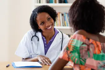 photo of doctor patient consultation