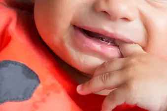 baby's mouth close up