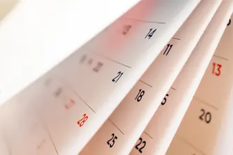 photo of flipping calendar pages