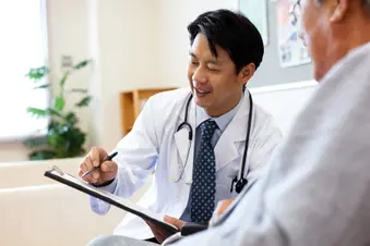 photo of doctor patient consultation