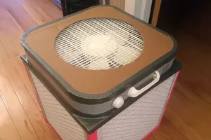 A Corsi-Rosenthal box is a do-it-yourself air purifier made with 4 MERV 13 air filters and a box fan. Photo Credit: Festucarubra / Wikipedia 