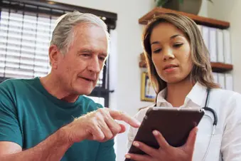 photo of doctor patient consultation