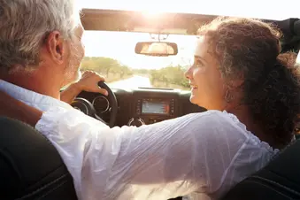 couple driving