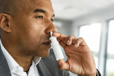 Steroid nasal spray is often a doctor's first choice for allergy treatment. It can reduce swelling in your nose. (Photo credit: E+/Getty Images)