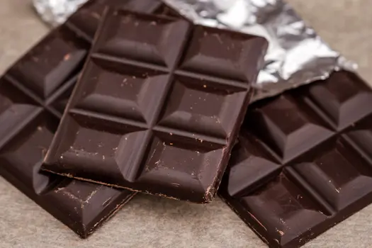 photo of pieces of dark chocolate