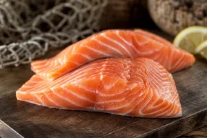 Salmon is a good source of protein and vitamin B12. Photo Credit: iStock / Getty Images Plus / Getty Images