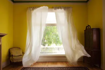 photo of open window in home