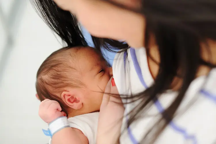 photo of breastfeeding baby